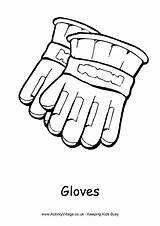 Colouring Gloves Winter Pages Coloring Clothes Rain Kids Boots Activity Clipart Clothing Village Explore Activityvillage sketch template