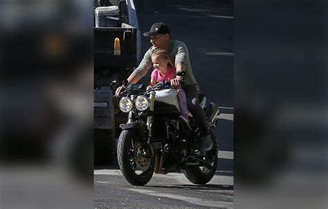 Jeremy Renner Takes Daughter On Motorcycle With No Helmet