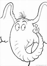 Hears Horton Who Drawing Coloring Seuss Pages Dr sketch template