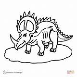 Styracosaurus Coloring Pages Puzzle Color sketch template
