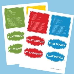 printable play dough tags recipe
