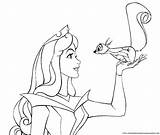 Coloring Sleeping Beauty Pages Princess Aurora Squirrel Brings Disney Book Colouring Princesses Sheets Drawing Discover sketch template