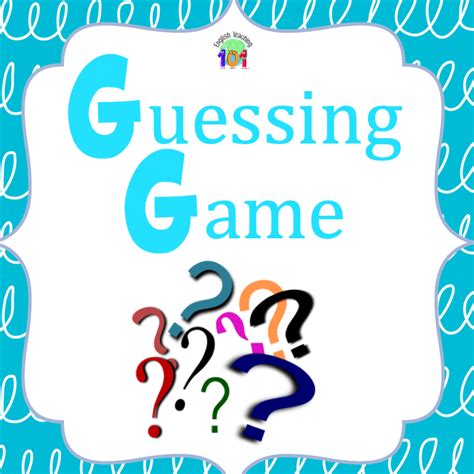 guessing game  esl class