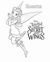 Tinkerbell Coloring Pages Wings Secret Rosetta Disney Fairy Periwinkle Winter Colouring Printable Kleurplaten Kids Bell Tinker Movie Ausmalbilder Books Fairies sketch template