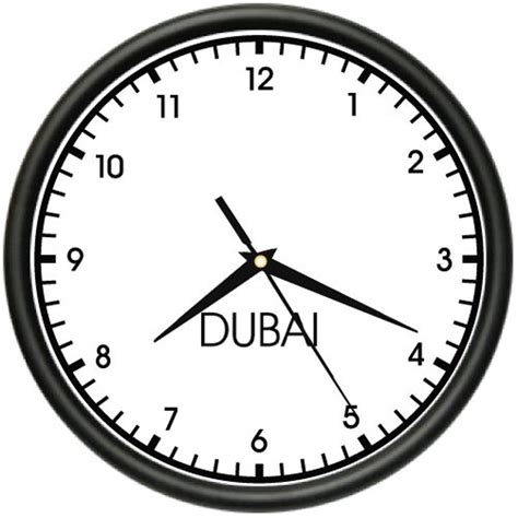 dubai time wall clock world time zone clock office business etsy