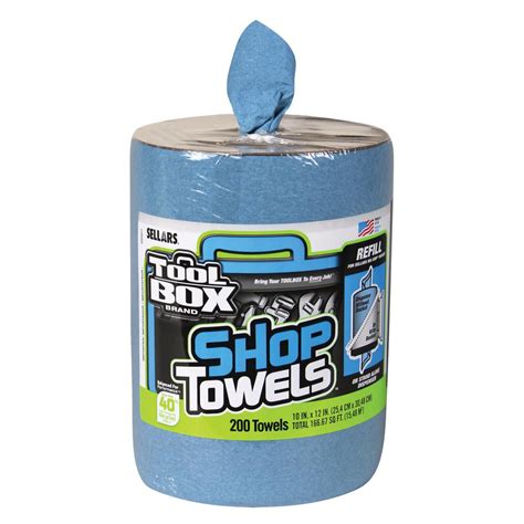 toolbox   count big grip blue shop towels refill  pack   home depot