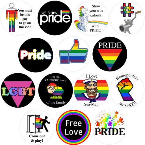 Gay Pride Funny Novelty Stickers Fun Lgbt Lgbtq Rainbow Flag Freelove