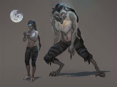 werewolf female by oakenvial on deviantart