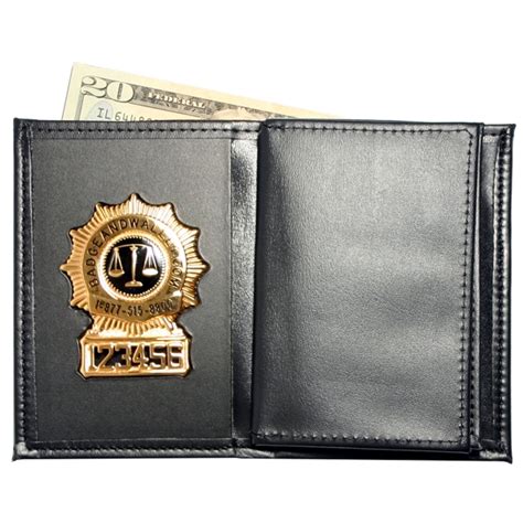 badge wallet  double larger id  credit card slots badge  wallet
