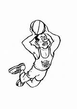 Coloring Basketball sketch template