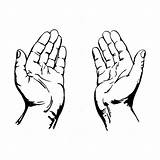 Clipart Open Hands Praying Hand Clip Library sketch template