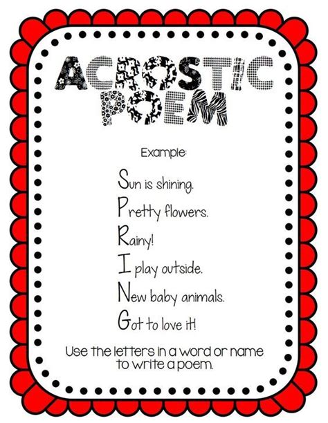 pin  graciela ortega  acrostics acrostic poem examples writing