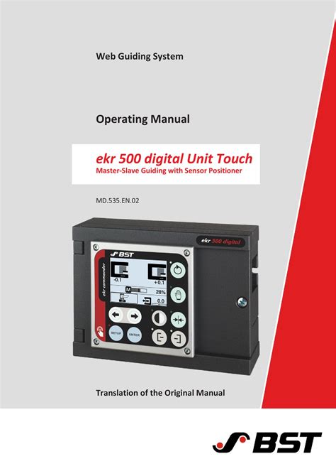 bst ekr  digital unit touch operating manual   manualslib