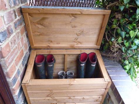 timber wood boot box chest wellies salt parcel