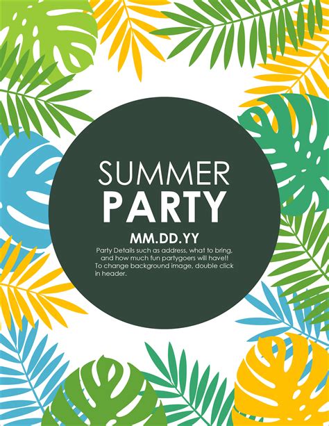 summer flyer template