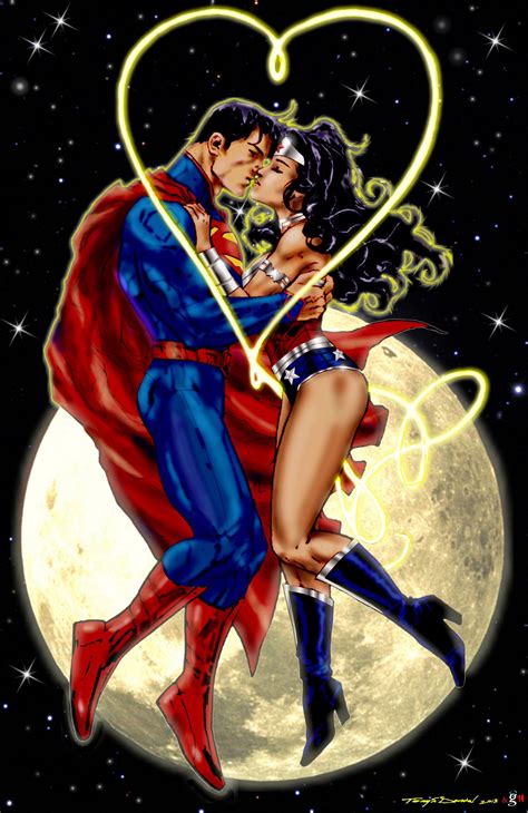 Love These Two Together Superman Wonder Woman Wonder