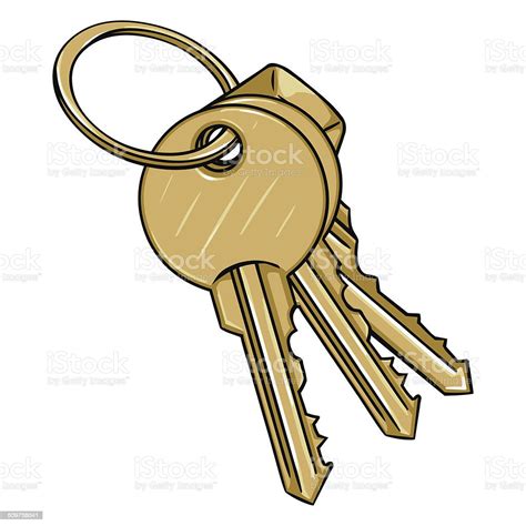 vector cartoon bunch  modern keys stock illustration  image  apartment clip