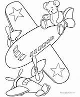 Coloring Pages Kids Airplane Color sketch template