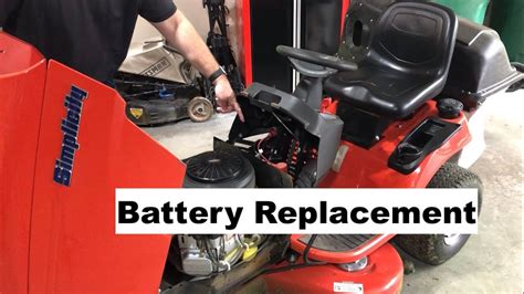 simplicity lawn tractor battery replacement youtube