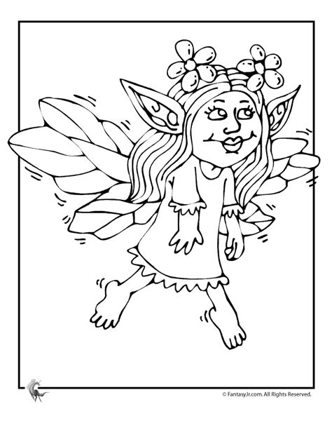 pixie fairy coloring page woo jr kids activities childrens