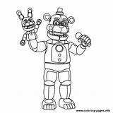 Freddy Funtime Coloring Fnaf Pages Printable Print sketch template