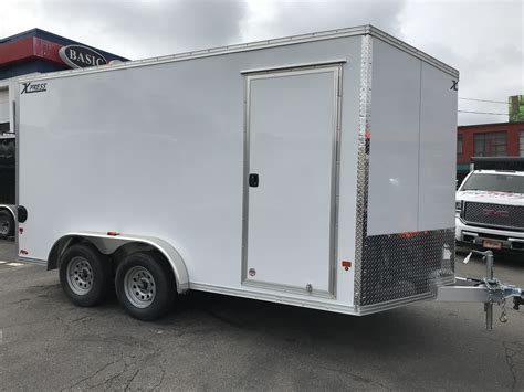 enclosed cargo trailer  white ramp high country aluminum rons toy shop