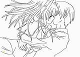 Anime Coloring Pages Kissing Couple Encourage Pertaining Really Divyajanani sketch template