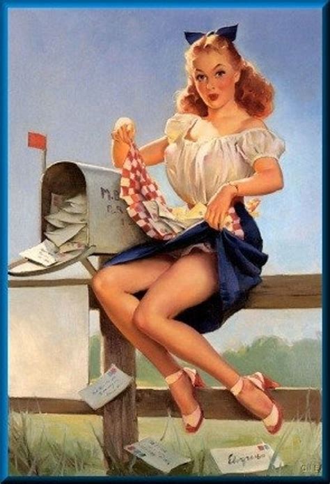 Sale Fan Mail Pin Up Elvgren Made From Original Pinups Retro Etsy