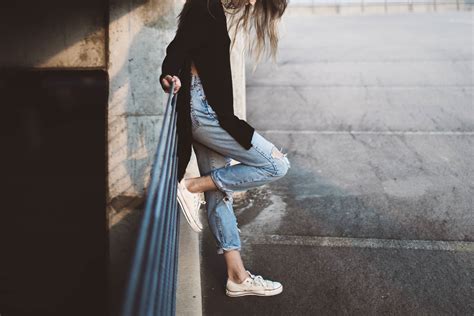 images shoe girl white photography urban portrait model jeans spring color