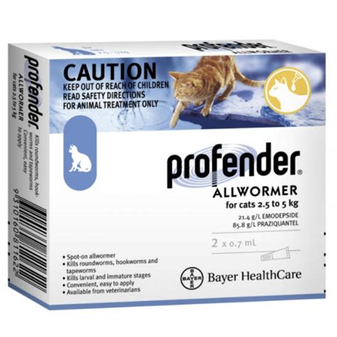 profender topical dewormer  cats  pipette homevet