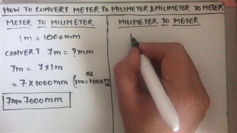 convert meter  millimeter  millimeter  meter mm