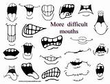Mouths sketch template