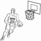 Kobe Bryant Coloring Basketball Nba Pages Kids Player Curry Stephen Teenagers Ten sketch template