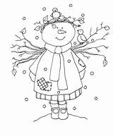 Dearie Digi Twig Repost Snowmen Freedeariedollsdigistamps Bonhomme Olaf sketch template