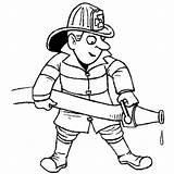 Fireman Firefighter Bombero Helpers Ocupaciones Colouring Helper Extinguishing Firefighters sketch template