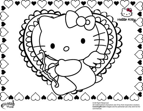 kitty valentine coloring pages team colors