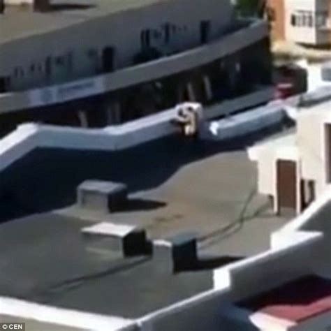 Video Of Kazakhstani Lovers Caught Having Sex On The Roof Of A Block Of