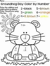 Groundhog Color Number Addition Subtraction Within Numbers Printables Worksheets Kindergarten Winter Happy Alfa Activities Web Archive Fun Preview Homeschooling Therapy sketch template