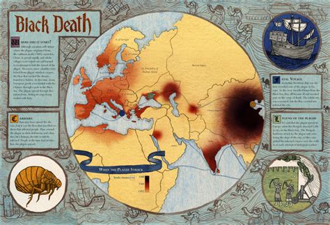 map  black death