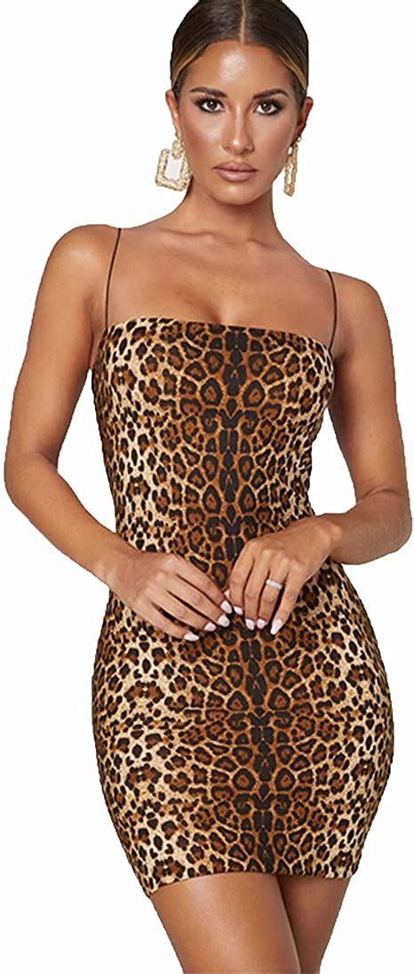 Women S Sexy Leopard Dress Sexy Ruffles Mini Dress Sleeveless Wrap