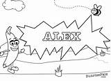 Alex Jacob Coloring Name Print Pages Names Color sketch template