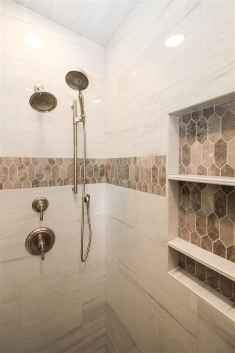 Brown Tile Shower Brown Tile Bathroom Shower Accent Tile Patterned