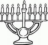 Menorah Hanukkah Jewish Coloringhome Judaism Symbolism Clipartmag sketch template