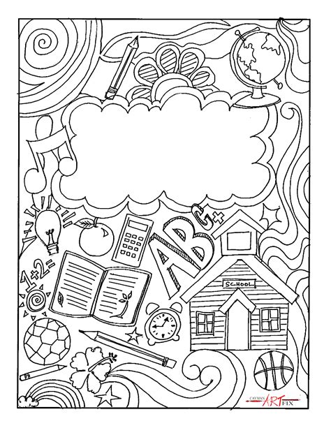 coloring book cover page  getcoloringscom  printable colorings