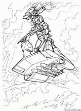 Coloring Wars Cyborg Pages Future Boys Futuristic Robot Reactive Transport Army Infantryman sketch template