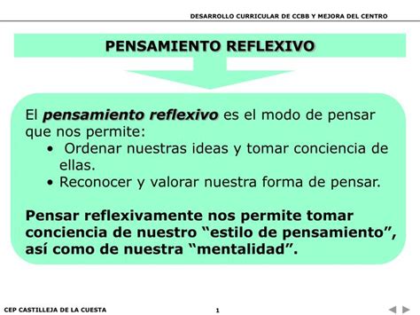 Ppt Pensamiento Reflexivo Powerpoint Presentation Free Download Id
