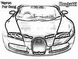 Coloring Pages Bugatti Car Veyron Pur Sang Cars Printable Kids sketch template