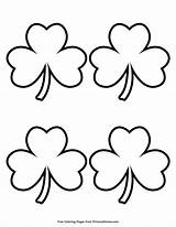 Printable Shamrock Coloring Clover Templates Outline Pages Small Cut Patterns St Template Print Leaf Kids Printables Primarygames Patrick Crafts Color sketch template