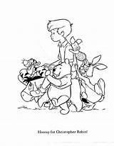Pooh Coloring Winnie Pages Robin Christopher Classic Color Getcolorings Mostpooh sketch template