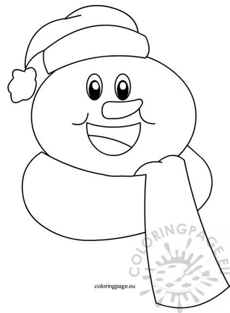 smiling snowman coloring page